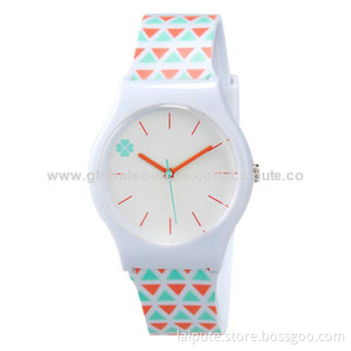 Water-resistant Children's Analog Wrist Watch (White and Green)New